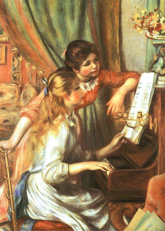 Pierre Renoir Two Girls at the Piano Sweden oil painting art